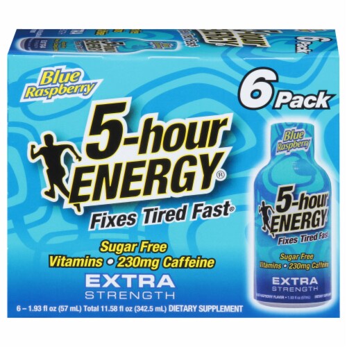 5-Hour Energy® Extra Strength Blue Raspberry Energy Shot Multipack Bottles Perspective: front