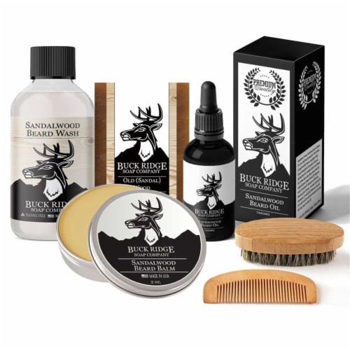 Buck Ridge Soap BEARDCAREGIFTSET-5 Sweet Bourbon Beard & Body Care Gift Set Perspective: front