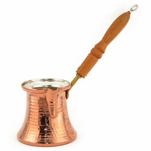 Turkish Coffee World TCW007 Copper Turkish Wood Handle Coffee Pot 12 oz, 1 Fred Meyer