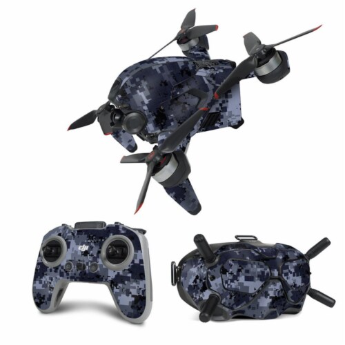 DecalGirl DJIF-DIGINCAMO DJI FPV Combo Skin - Digital Navy Camo Perspective: front