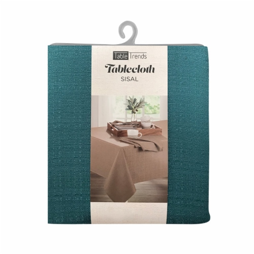 Arlee Home Fashions TableTrends Sisal Tablecloth - Turquoise Perspective: front