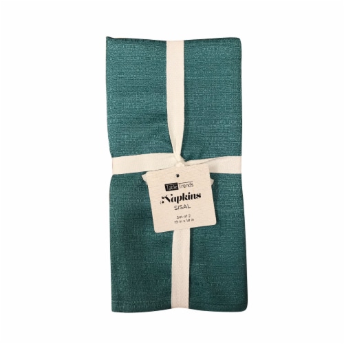 Arlee Home Fashions Sisal Napkins - Turquoise Perspective: front