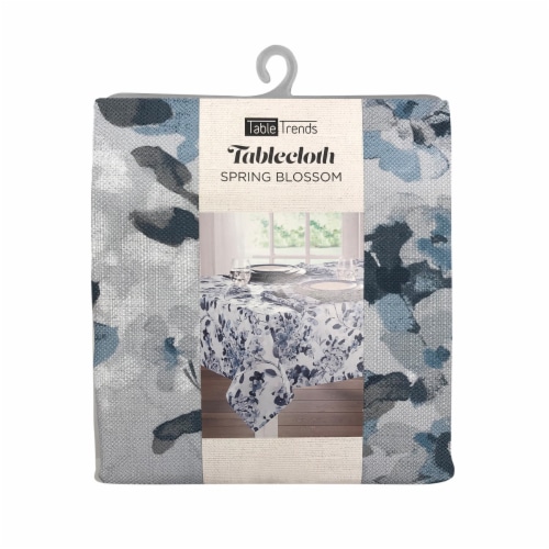 Arlee Home Fashions Table Trends Tablecloth - Spring Blossom Blue Perspective: front