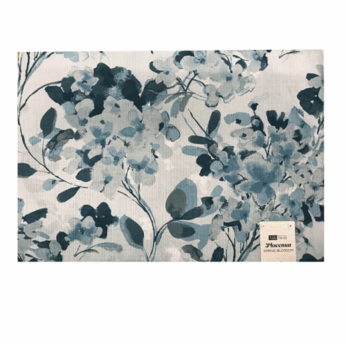 Arlee Home Fashions Table Trends Placemat - Spring Blossom Blue Perspective: front