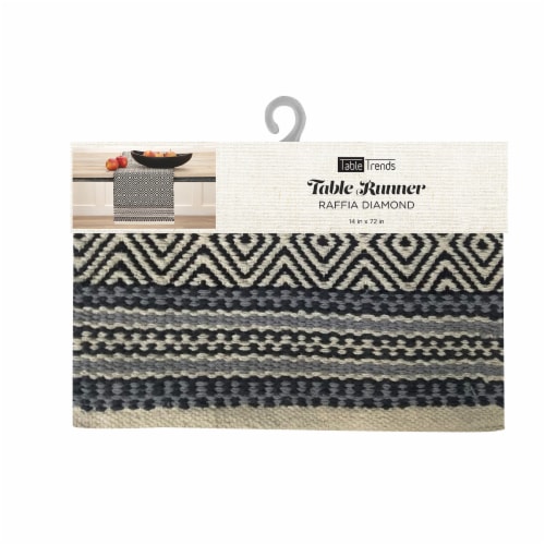 Arlee Home Fashions Raffia Diamond Table Runner Perspective: front