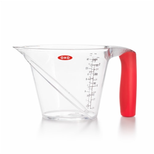 OXO SoftWorks Angled Measuring Cup - Clear Perspective: front