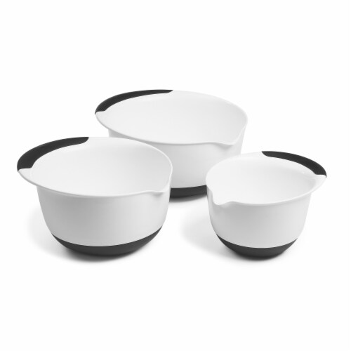 OXO SoftWorks Plastic Mixing Bowl Set - Black/White, 3 pc - Kroger