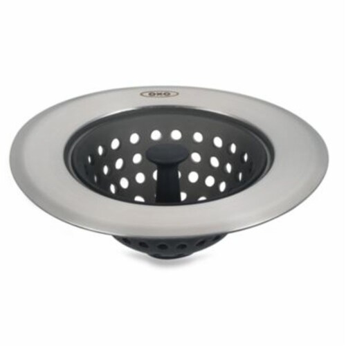 OXO Good Grips Silver Silicone Sink Strainer Perspective: front