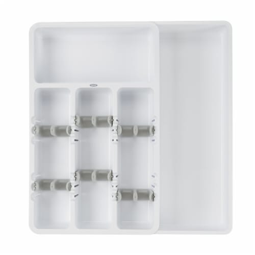 Good Grips Expandable Drawer Utensil Organizer – White Perspective: front
