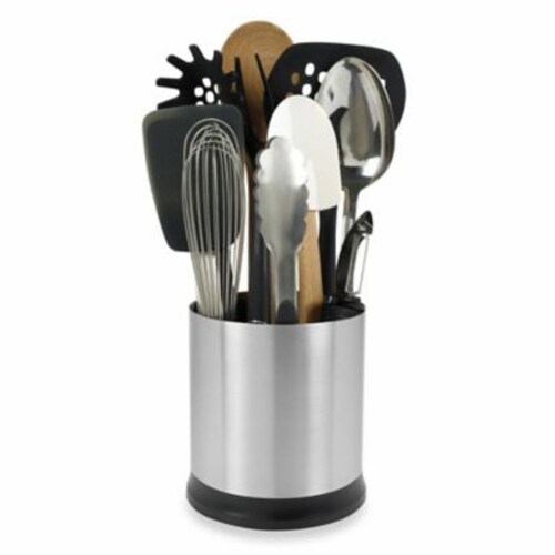 OXO Stainless-Steel Utensils with Utensil Holder, Set of 15