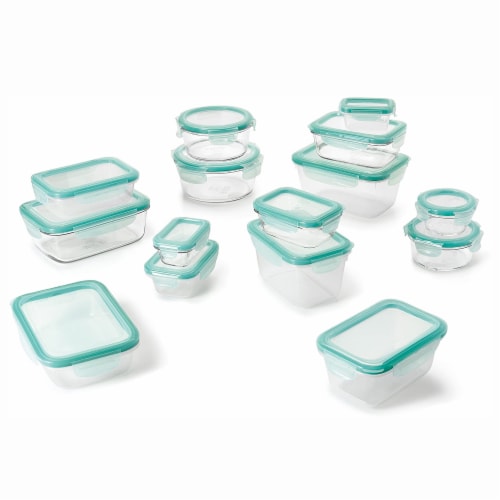 OXO Good Grips 30 Piece Food Storage Container Set with Matching Lids, Clear Perspective: front