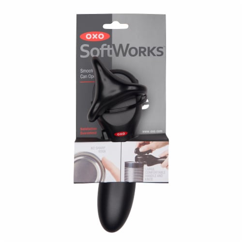 OXO SoftWorks Smooth Edge Can Opener - Black Perspective: front