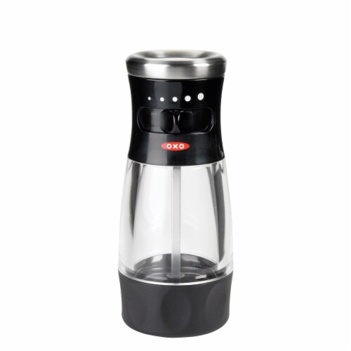 OXO Soft Works Ceramic Salt Grinder - Black/Clear Perspective: front