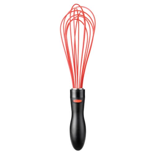 OXO Silicone Ballon Whisk - Red/Black Perspective: front