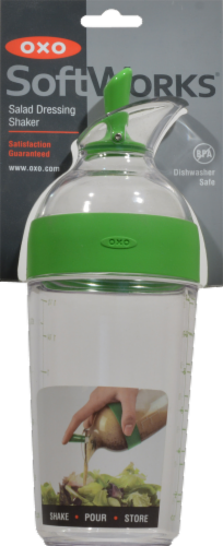 OXO Soft Works Salad Dressing Shaker - Green/Clear Perspective: front