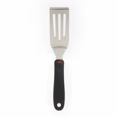 OXO Soft Works Cut and Serve Turner - Black/Silver Perspective: front