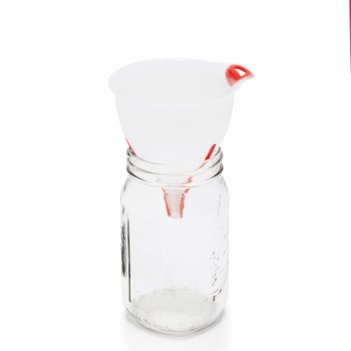 OXO Soft Works Funnel Set Red Perspective: front