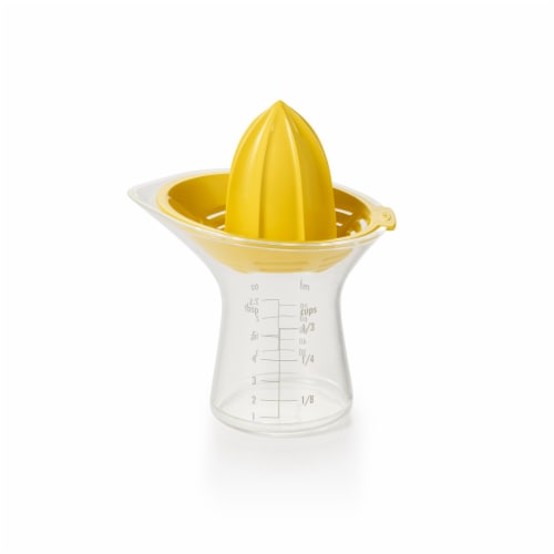 OXO Soft Works Small Citrus Juicer - Yellow/Clear Perspective: front