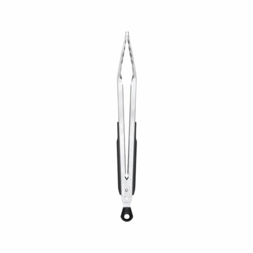 OXO Good Grips Silver/Black Tongs Perspective: front