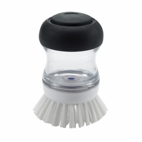 OXO Good Grips Soap Dispensing Palm Brush - Black/Clear Perspective: front