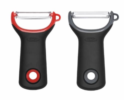 OXO Citrus Prep Peeler Set - Black/Red/Gray Perspective: front