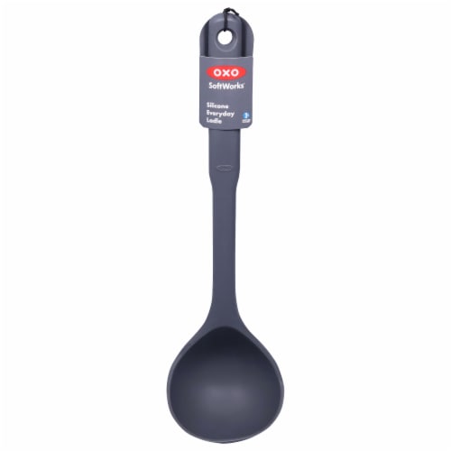 OXO SoftWorks Silicone Ladle - Peppercorn Perspective: front