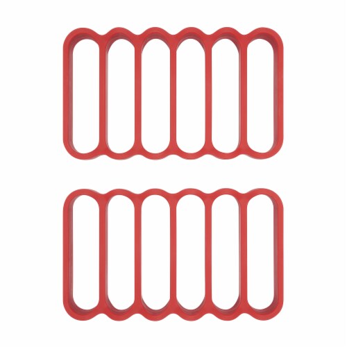 OXO Good Grips Red Silicone Roasting Rack Perspective: front
