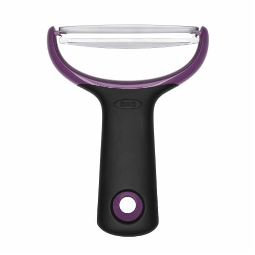 OXO Citrus Prep Peeler and Zester - Black/Purple Perspective: front