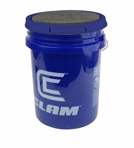 Clam™ 6-Gallon Bucket Insert With Padded Lid Perspective: front