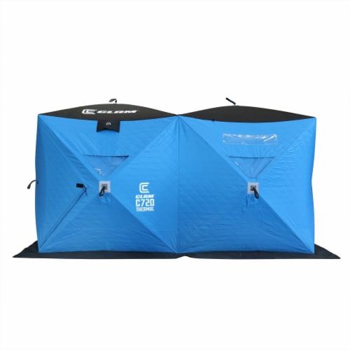 CLAM Portable 6 x 12 Ft C-720 Pop Up Ice Fishing Thermal Hub Shelter Tent,  1 Piece - Baker's