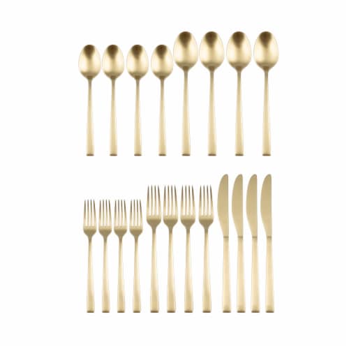 Gold Silverware Set  Originality Champagne Satin Gold 20pc Set