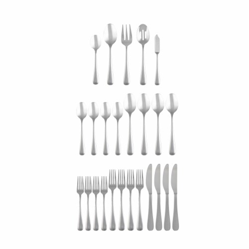 Cambridge Silversmiths Rhiannon Flatware Set - Satin Perspective: front
