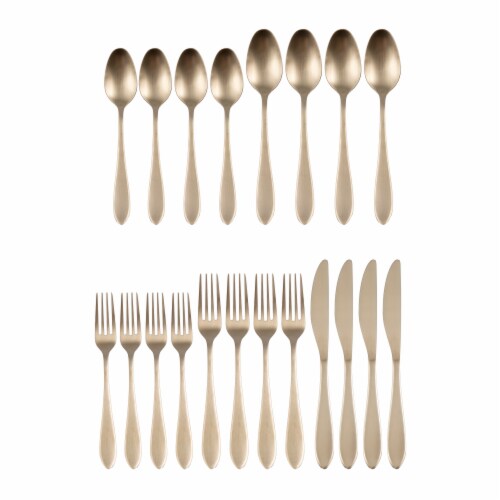 Cambridge Silversmiths Delia Flatware Set - Champagne Satin Perspective: front