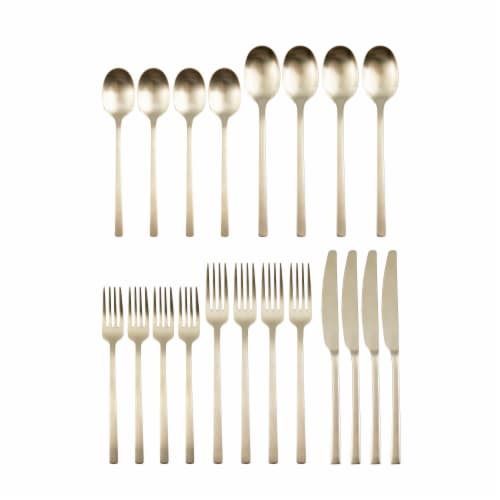 Cambridge Silversmiths Beacon Flatware Set - Champagne Satin Perspective: front