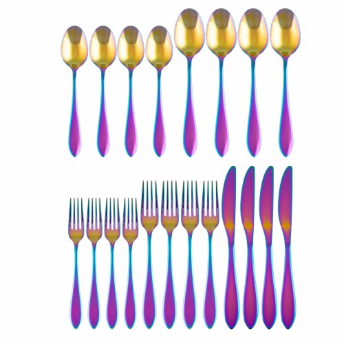 Cambridge Silversmiths Delia Flatware Set - Rainbow Mirror Perspective: front