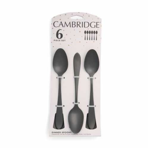Cambridge Silversmiths Delia Dinner Spoon Flatware Set - 6 Piece Perspective: front