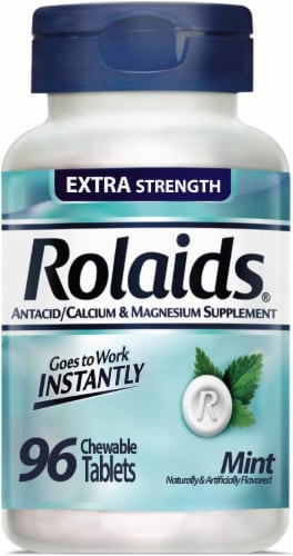 Rolaids Antacid Extra Strength Mint Chewable Tablets Perspective: front