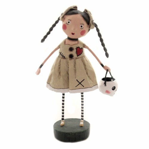 Lori Mitchell Voo Doo Sue Polyresin Skull Halloween 12275. Perspective: front