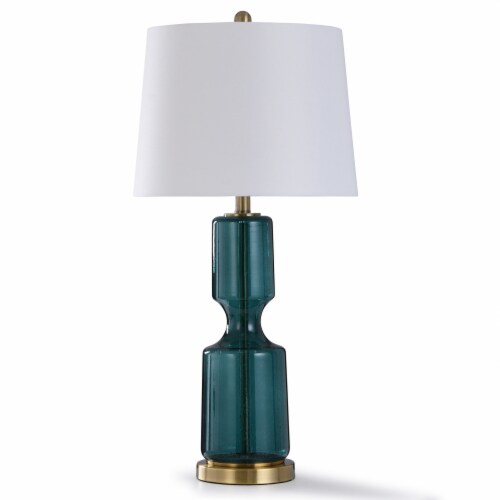 teal and gold lamp