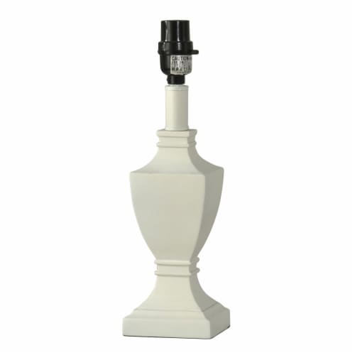 Stylecraft Metallic Poly Table Lamp - White Perspective: front