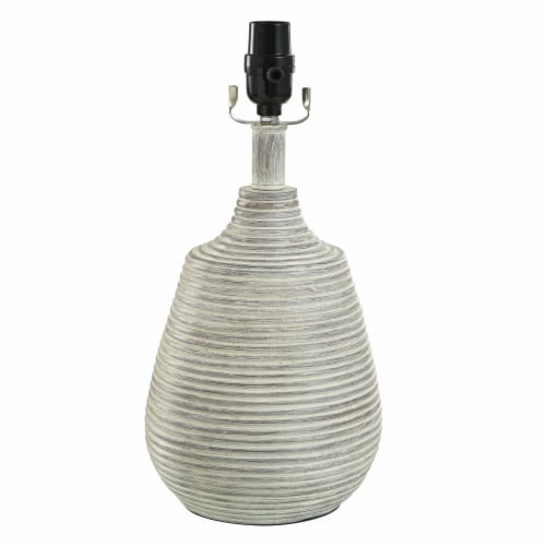 Stylecraft Wash Poly Table Lamp - Grey Perspective: front