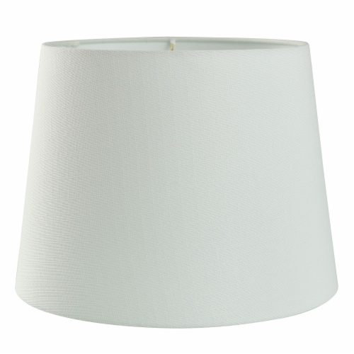13x16x12 White Round Hardback Shade Perspective: front