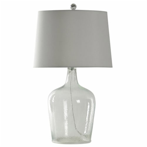 StyleCraft Clear Seeded Glass Table Lamp Perspective: front