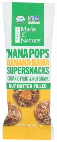 Made in Nature Organic Banana-Rama 'Nana Pops Fruit & Nut Snack Perspective: front