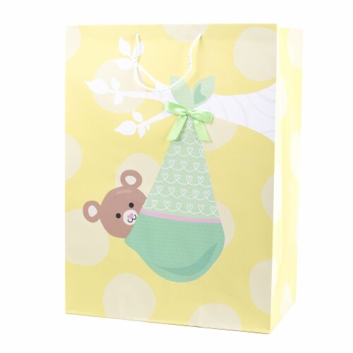 Mega Gift Bag (#91): Hallmark Bear in Blanket Perspective: front
