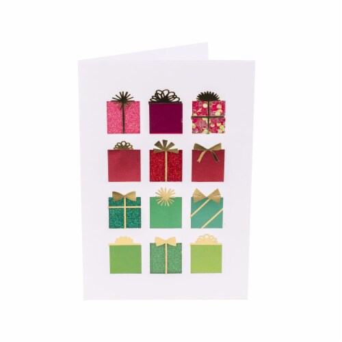 Christmas Card #27: Hallmark Signature Holiday Money or Gift Card Holder (Wrapped Presents) Perspective: front