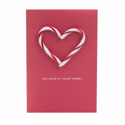 Christmas Card #32: Hallmark Signature Holiday Card for Significant Other (Candy Cane Heart) Perspective: front
