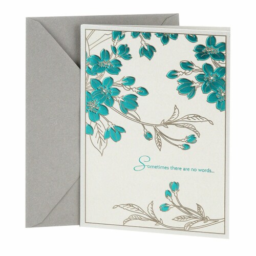 Hallmark  Dayspring Religious Sympathy Card - Leaf Pattern Perspective: front