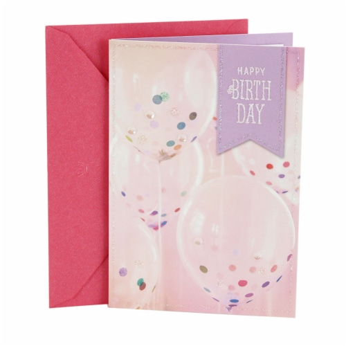 Hallmark #8 Birthday Card (Confetti Balloons) Perspective: front