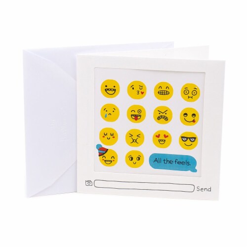 Hallmark  Studio Ink Birthday Card - Emoji Stickers Perspective: front